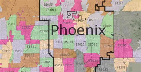 Phoenix Arizona Zip Code Map Photos Cantik