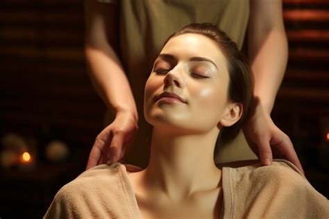 premium ai image attractive woman receiving a massage in a beauty salon