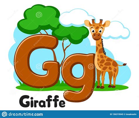 Is an american multinational conglomerate headquartered in mountain view, california. Alphabet Animal Big Giraffe, Letter Gg On A White ...