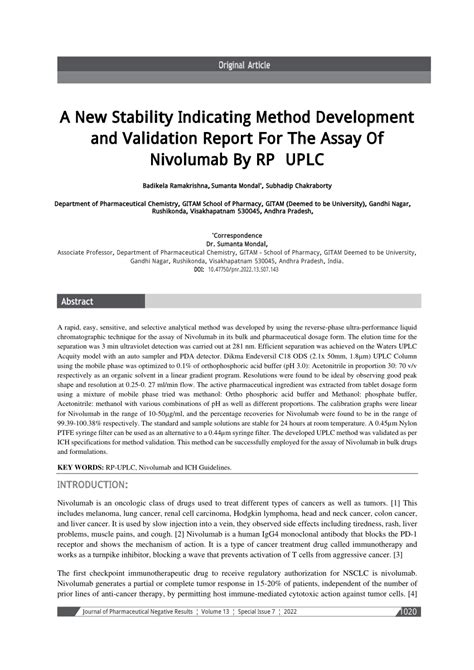 Pdf A New Stability Indicating Method Development And Validation