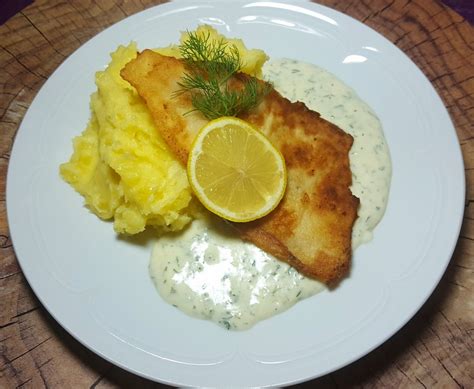 Dill Sahne Soße zu gebratenem Fisch von sweetandjuicy