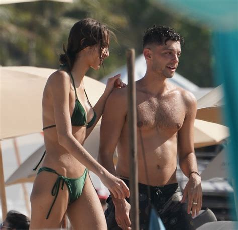 Yasmin Wijnaldum In A Green Bikini At The Beach In Miami Beach