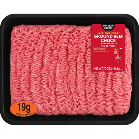 All Natural 80 Lean20 Fat Ground Beef Tray 45lbs Fresh