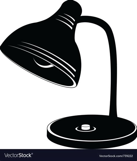 Desk Lamp Silhouette Royalty Free Vector Image