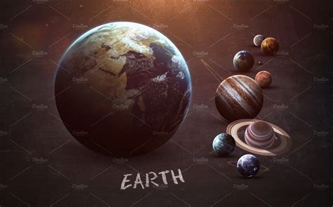 Earth High Resolution Images Presents Planets Of The Solar System On
