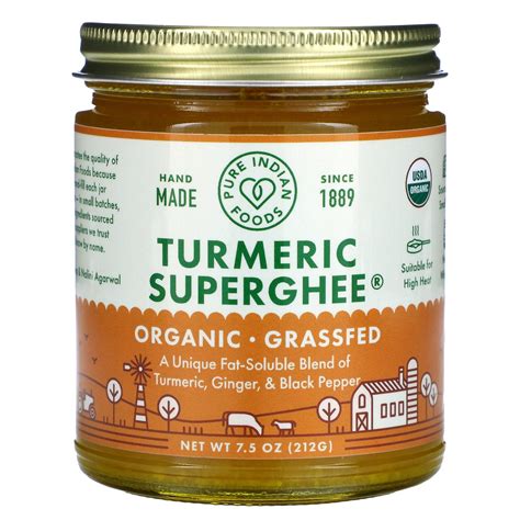 Organic Turmeric Superghee Oz G Pure Indian Foods