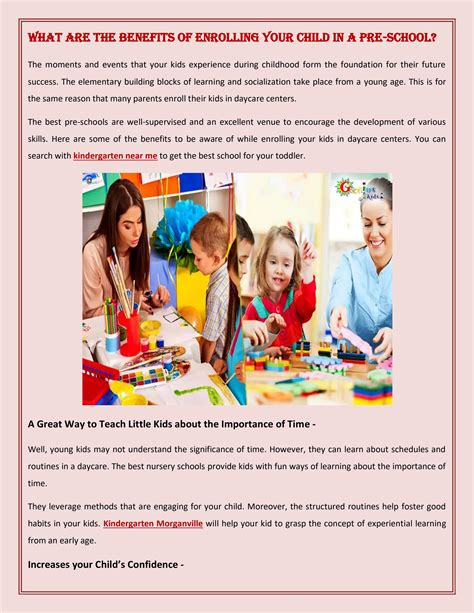 What Are The Benefits Of Enrolling Your Child In A Pre School By