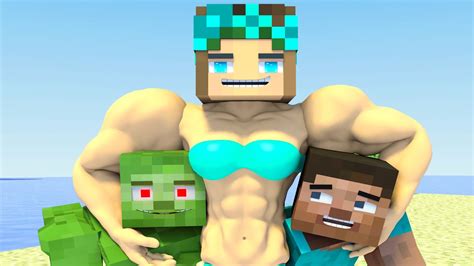 Top 5 Minecraft Life Animation Of Alex And Steve Muscular Girl Minecraft Animation Youtube