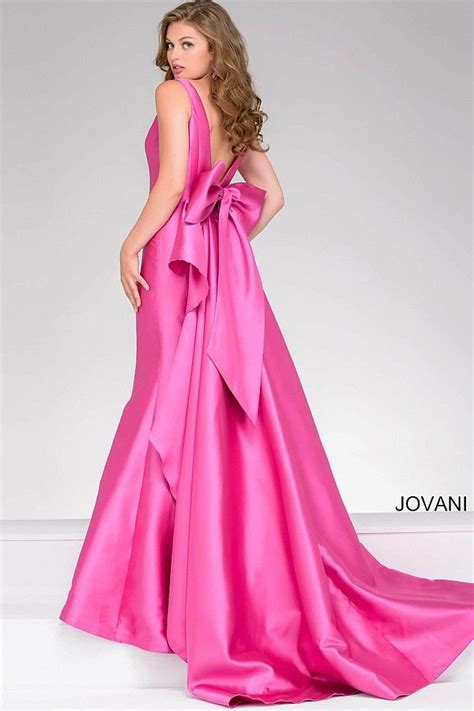 Fuchsia Mermaid Bow Back Prom Dress 41644 Prom Dresses Jovani