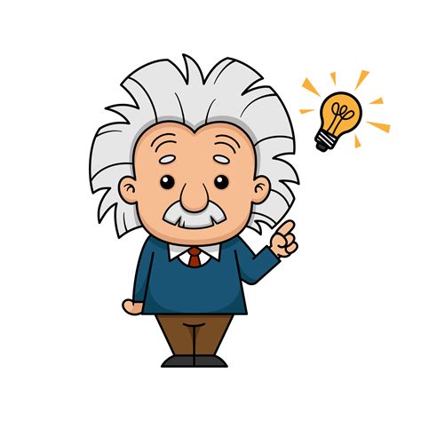 El Personaje De Dibujos Animados De Albert Einstein Tiene Una Idea