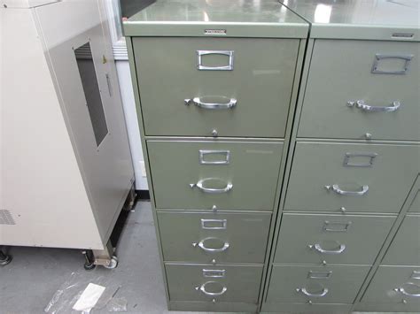 Vintage Steel 4 Drawer Legal File Cabinets By Steelcase Recycled