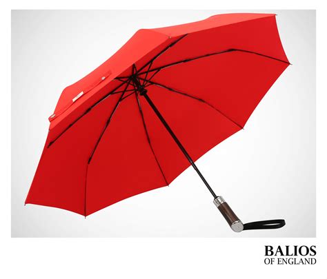 Folding Single Canopy Umbrella With Rosewood Handle Balios Umbrellas