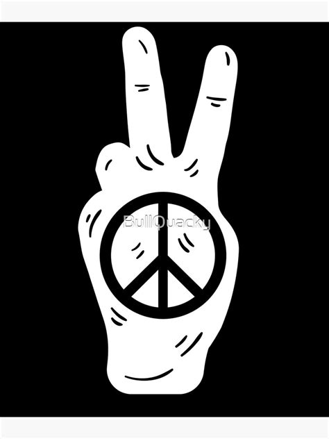 Peace Hand Sign Love Hippy Retro 70s 60s Love Freely Groovy Poster