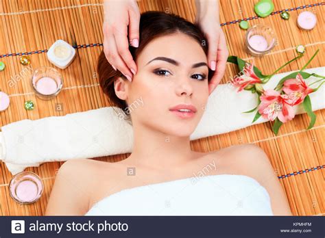 Beautiful Young Woman At A Spa Salon Stock Photo Alamy