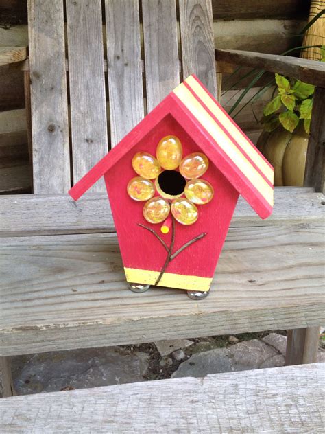 Whimsical Birdhouse Using Mod Podge Hand Painted Birdhouses