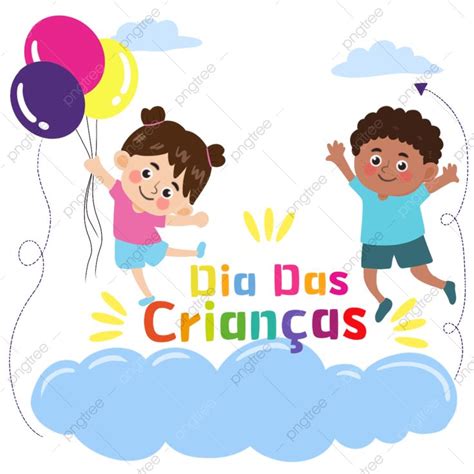 Feliz Dia Das Crianças Brasileiras Png Brasil Dia Das Crianças Estilo Dos Desenhos Animados