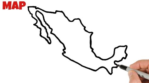 How To Draw Mexico Map Country Maps Drawing