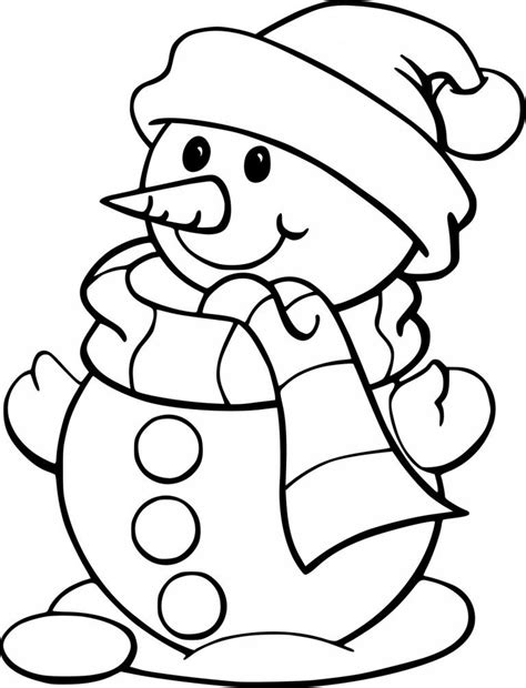 Coloriage Noel Bonhomme De Neige Coloring Pages Winter Snowman