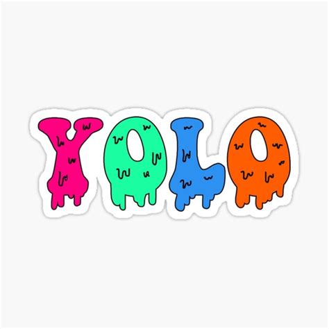 Yolo Sticker For Sale By Alisonadam Redbubble