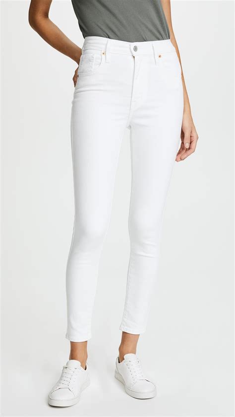 Levis Denim Mile High Ankle Super Skinny Jeans In White Lyst Canada
