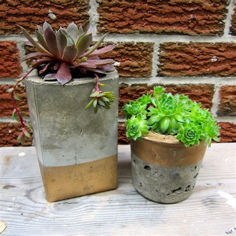 Diy Cool Concrete Planters Do It Yourself Ideas And Projects