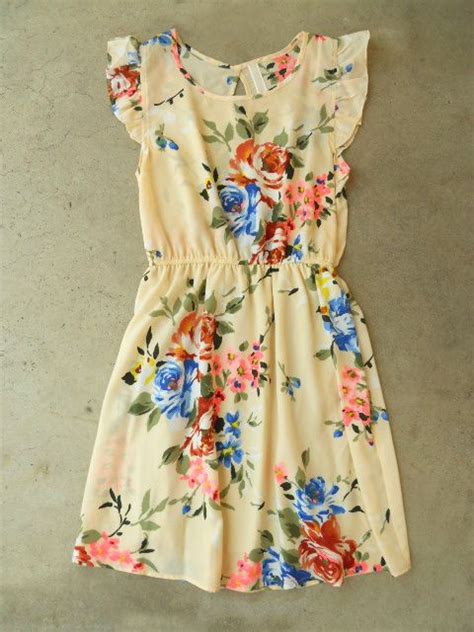 Pretty Floral Print Dress Vintage Inspired Outfits Fashion Fashion