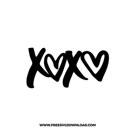 Xoxo Svg And Png Free Valentine Cut Files