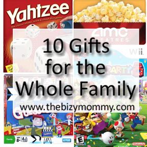 Whether you are buying individual gifts or something for the family to share, family gift ideas that are considerate and. Ten Gift Ideas for the Whole Family - Atlantas Frugal Mom