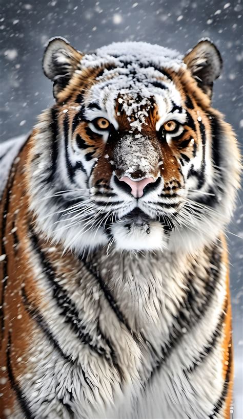 Tiger In The Snow Free Stock Photo Public Domain Pictures