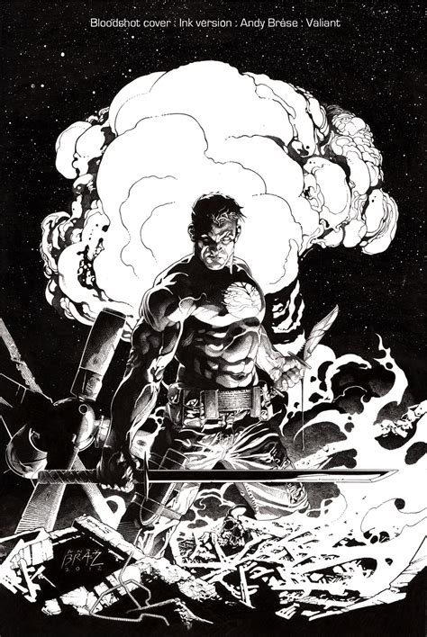 Bloodshot 2 Cover Ink In Andy Brases Cover Art Dark Horse Idw