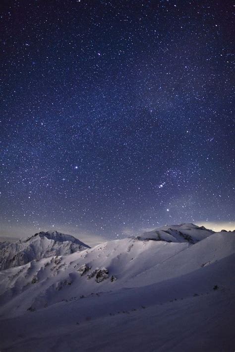 Snow Landscape Stars F Nature Travel Scenery Milky Way