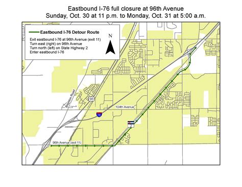 Eb I 76 Detour Map — Colorado Department Of Transportation
