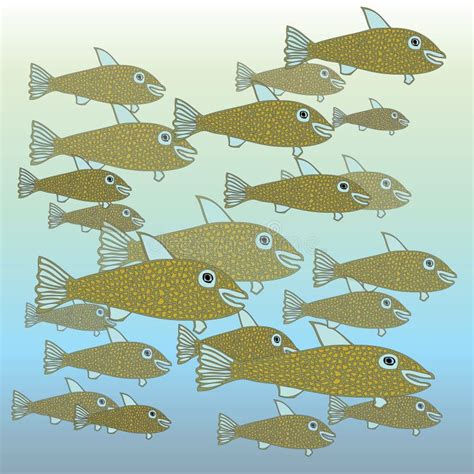 Fish School Under Water Stock Vector Illustration Of Ecology 2190382