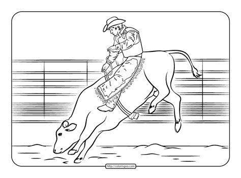 Printable Bull Coloring Page Pdf For Kids