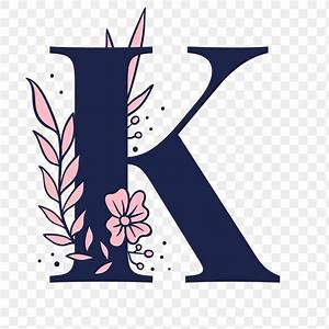 Letter K Script Png Floral Alphabet Free Image By Rawpixel Com