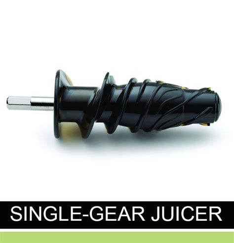 A Single Gear Juicer Is Shown With The Words Single Gear Juicer