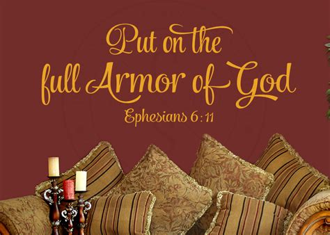 Put On The Full Armor Of God Vinyl Wall Statement Ephesians 611