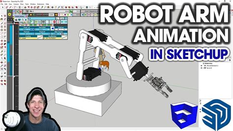 Moving Robot Arm Animation In Sketchup Animator Tutorial Youtube
