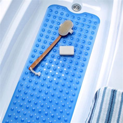 Slip X Extra Long Bath Mat 16x39 Blue 4 Per Case Price Per Case