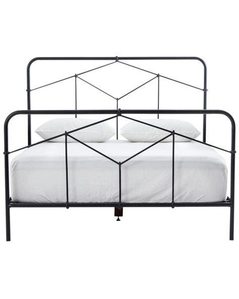 What are some popular product styles within metal beds? Piper Vintage Black Iron King Platform Bed | Iron bed ...