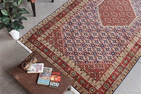 Hand Knotted Area Turkish Rug Rustic Home Decor Farmhouse 412 X 9