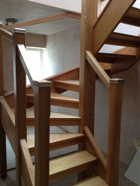 Open Tread Oak Stairs With Glass Oak Stairs Glass Stairs Wooden