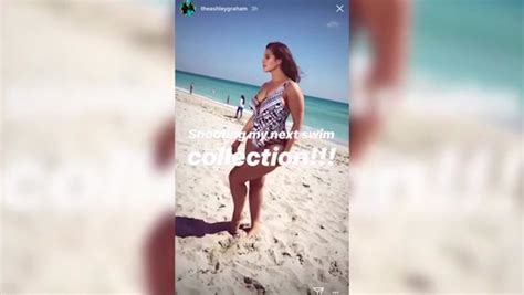 Ashley Graham Seductively Pulls Down Her Bikini Bottoms For Sultry