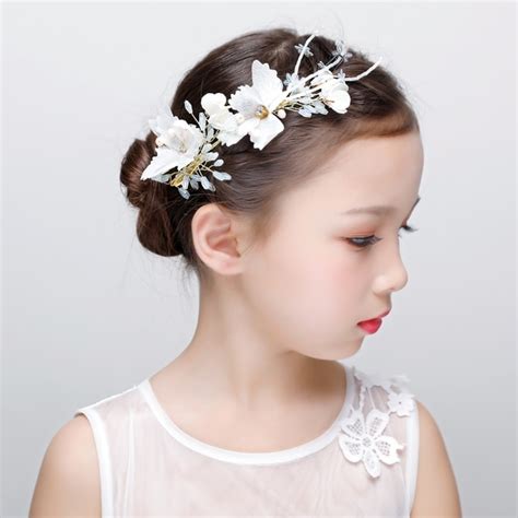 Buy Handmade Fabric Flower Hair Clips Barrettes Headdress Accessories Girls