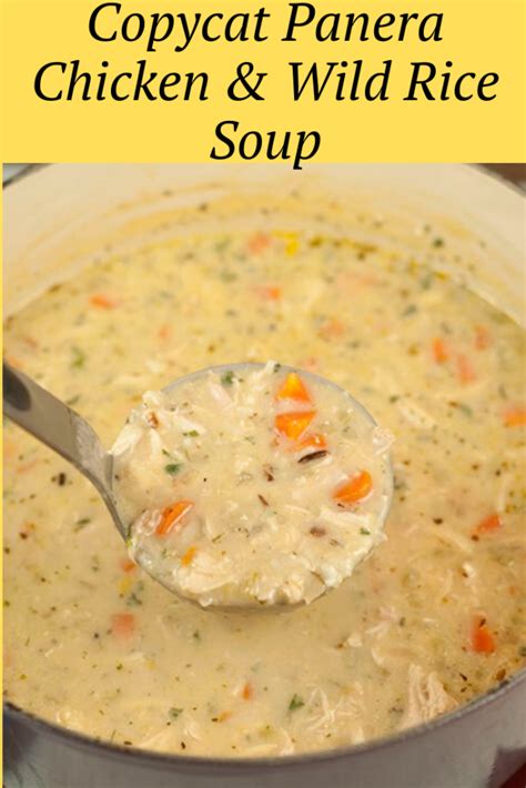 Bring to a boil, cover, and lower to a simmer. Copycat Panera Chicken & Wild Rice Soup in 2020 | Wild ...