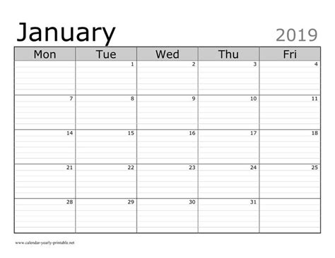 Universal Free Lined Calendar Templates Printable In 2020 Calendar