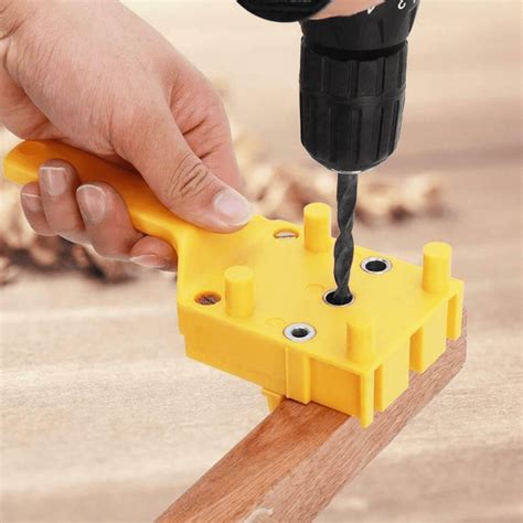 Handheld Woodworking Positioning Jig Drill Guide Wood Dowel Drilling