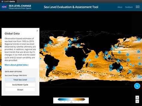 Sea Level Evaluation And Assessment Tool Nasa Sea Level Change Portal