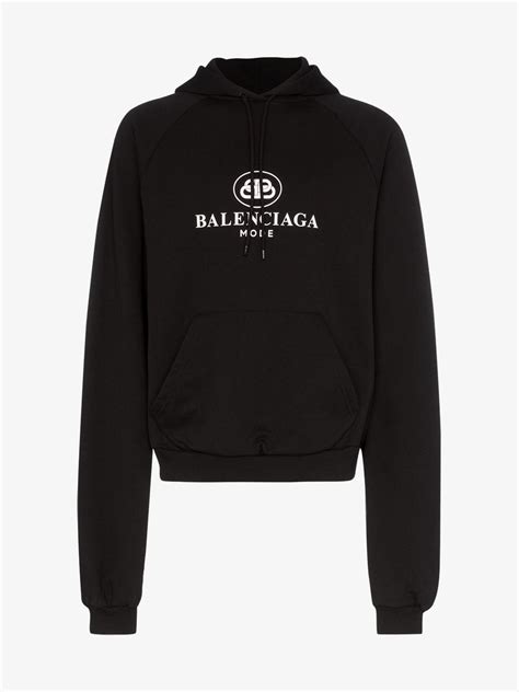 Hoodie balenciaga sweatshirt new logo brand cotton warm winter model black sale. Balenciaga Bb Mode Logo Print Cotton Hoodie in Black for ...