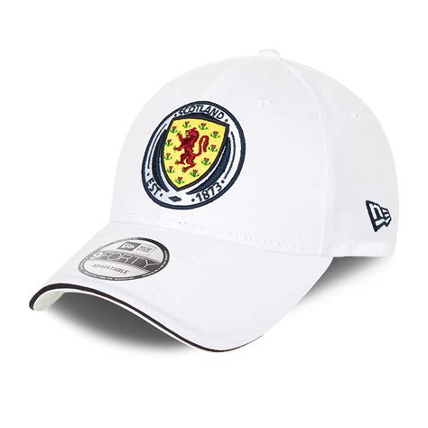 Official New Era Scottish Fa Cotton White 9forty Adjustable Cap B898